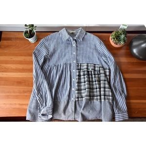 black/white/gray trendy gilli button down!
